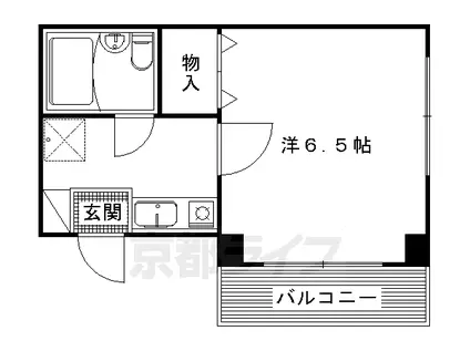 京阪電気鉄道鴨東線 出町柳駅 徒歩4分 5階建 築33年(1K/2階)の間取り写真