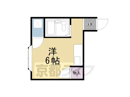 京都市烏丸線 鞍馬口駅 徒歩14分 3階建 築36年(ワンルーム/2階)の間取り写真