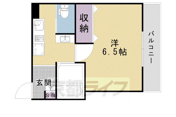 BEING(1K/2階)の間取り写真