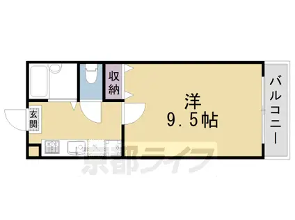 京阪電気鉄道京阪線 清水五条駅 徒歩10分 4階建 築38年(1K/3階)の間取り写真
