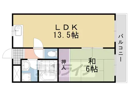 コーポポルスター(1LDK/2階)の間取り写真