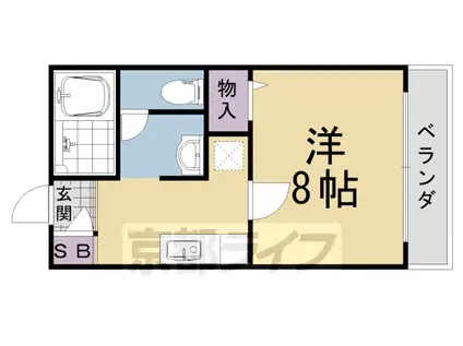 ディアコート楓(1K/1階)の間取り写真