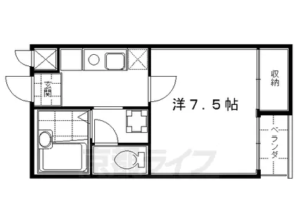 レ・タン・ドゥ・ラ・メールCK3(1K/3階)の間取り写真