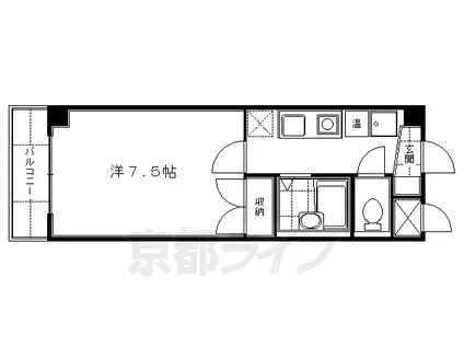 グレイスガーデン京都(1K/3階)の間取り写真