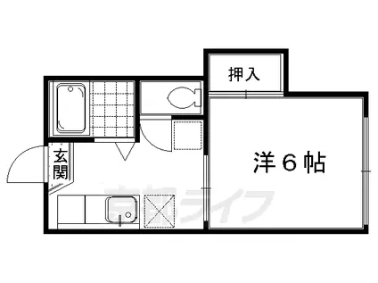 タウニイ・ザ・クスクス(1K/2階)の間取り写真