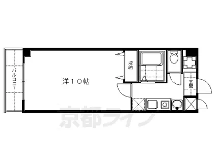 京阪電気鉄道京阪線 伏見桃山駅 徒歩3分 3階建 築22年(1K/1階)の間取り写真