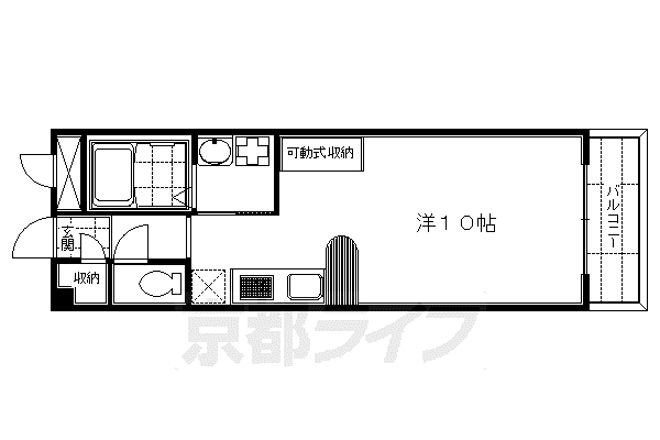 京阪電気鉄道京阪線 伏見桃山駅 徒歩7分 5階建 築21年(1K/1階)の間取り写真