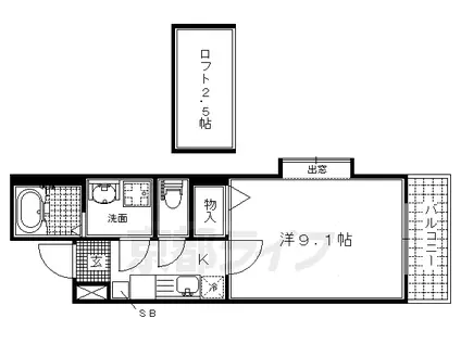 京阪電気鉄道京阪線 伏見桃山駅 徒歩5分 5階建 築20年(1K/5階)の間取り写真