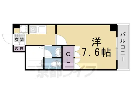 京阪電気鉄道宇治線 六地蔵駅(京阪) 徒歩5分 3階建 築20年(1K/1階)の間取り写真