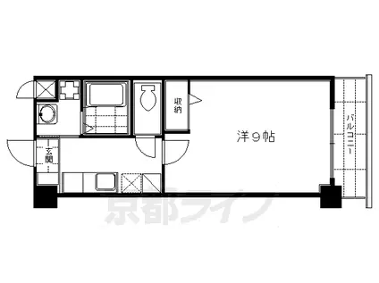 京阪電気鉄道京阪線 藤森駅 徒歩8分 4階建 築22年(1K/3階)の間取り写真
