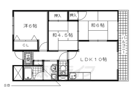 ブライトンヒル佐伯(3LDK/1階)の間取り写真