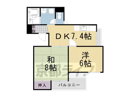 メゾンド戸倉(2DK/3階)の間取り写真