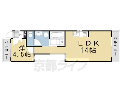 シャトレタカヤ1(1LDK/3階)の間取り写真
