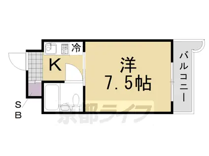 AXIA京都(1K/4階)の間取り写真