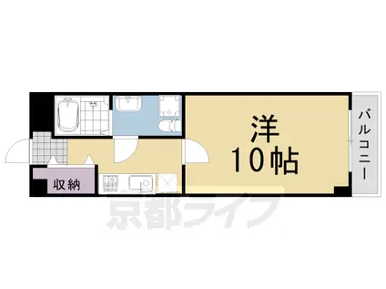 阪急電鉄嵐山線 上桂駅 徒歩7分 6階建 築32年(1K/2階)の間取り写真