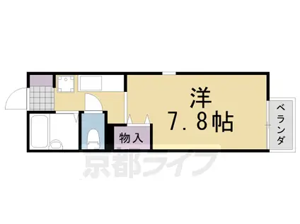 阪急電鉄嵐山線 松尾大社駅 徒歩5分 2階建 築31年(1K/2階)の間取り写真