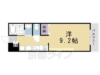 阪急電鉄京都線 洛西口駅 徒歩30分 3階建 築24年(1K/2階)の間取り写真