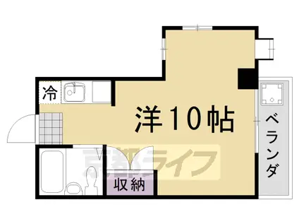 阪急電鉄京都線 桂駅 徒歩10分 3階建 築41年(1K/2階)の間取り写真