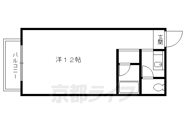 日の出ビル(1K/2階)の間取り写真