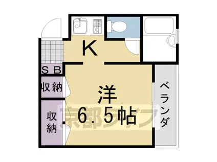 阪急電鉄嵐山線 嵐山駅(阪急) 徒歩8分 3階建 築32年(1K/2階)の間取り写真