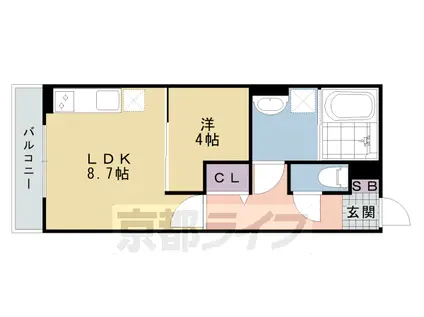 GIRASOLE(1LDK/1階)の間取り写真