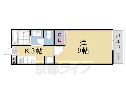 グランシードとよ(1K/1階)の間取り写真