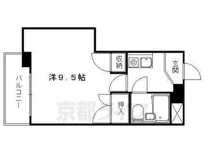 ピアッツァ・アルテ(1K/4階)の間取り写真