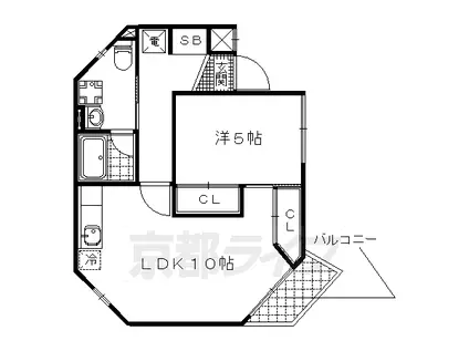 PARK HILLS OYAKE VILLA 3(1LDK/2階)の間取り写真