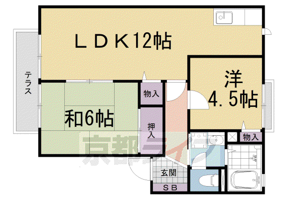 ニュースリーパブリック(2LDK/1階)の間取り写真