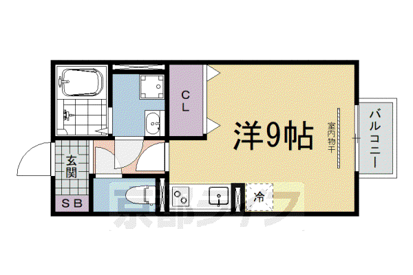 ショコラゲーブルズ(ワンルーム/2階)の間取り写真