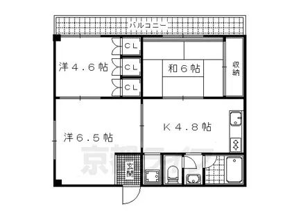アースコート四ノ宮(3K/2階)の間取り写真