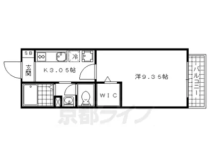 京都市東西線 東野駅(京都) 徒歩10分 2階建 築20年(1K/1階)の間取り写真