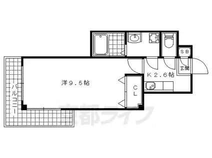 COZYオオタ(1K/3階)の間取り写真