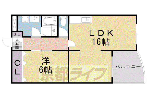 シェモア稲葉台(1LDK/2階)の間取り写真