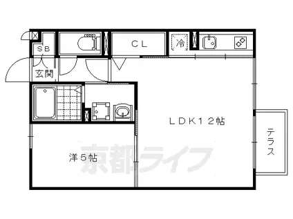 アーバンスクエアⅡ(1LDK/1階)の間取り写真