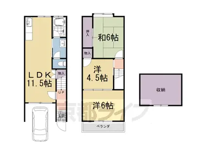 京都市東西線 石田駅(京都市営) 徒歩21分 2階建 築32年(3SLDK)の間取り写真