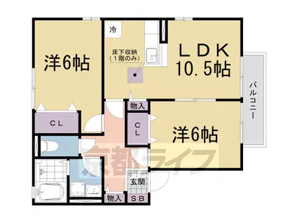 COCOハウス(2LDK/2階)の間取り写真