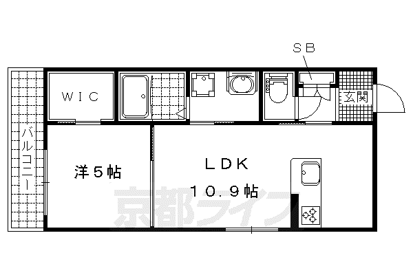 VELLEDORE(1LDK/2階)の間取り写真
