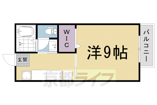 京都市東西線 太秦天神川駅 徒歩10分 2階建 築24年(1K/2階)の間取り写真