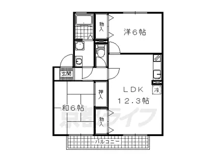 ファミールSETA(2LDK/1階)の間取り写真