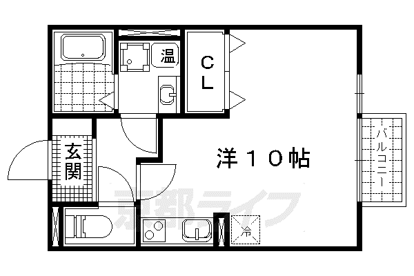 リヴェールSETA(ワンルーム/2階)の間取り写真