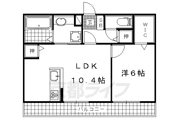 BLEZIO 7(1LDK/1階)の間取り写真