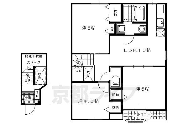 フォレスタ千丈(3LDK/1階)の間取り写真