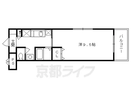 ジュネス藤(1K/3階)の間取り写真