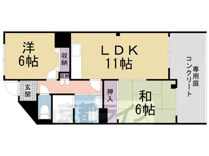サン・フローラ(2LDK/1階)の間取り写真