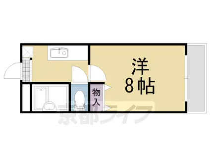 阪急電鉄京都線 東向日駅 徒歩7分 3階建 築25年(1K/2階)の間取り写真