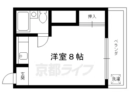 ブルースカイマンション(ワンルーム/3階)の間取り写真
