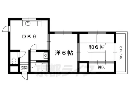 サイラムハイム(2DK/3階)の間取り写真
