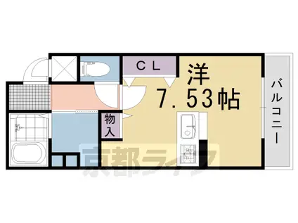 阪急電鉄京都線 西向日駅 徒歩5分 2階建 築19年(1K/2階)の間取り写真