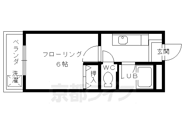 サーライシカワ(1K/2階)の間取り写真